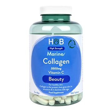 Holland & Barrett Marine Collagen with Vitamin C 3000mg 180 Tablets Holland & BarrettAu supplements