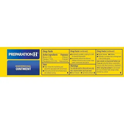 Preparation H Hemorrhoid Ointment, Itching, Burning and Discomfort Relief - 1 Oz Tube Preparation HAu supplements