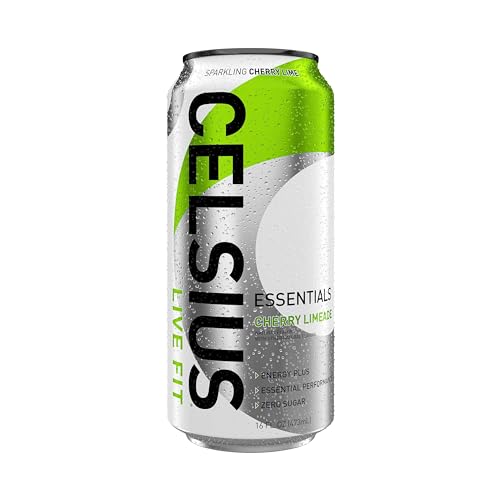 CELSIUS ESSENTIALS, Sparkling Cherry Limeade, Performance Energy Drink 16 Fl Oz CELSIUSUS supplements