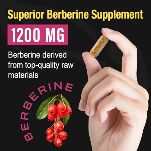 Berberine Supplement 1200mg Berberine HCL - High Bioavailability Microbeadlet Complex CanarataUS supplements