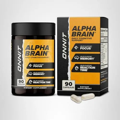 ONNIT Alpha Brain Nootropic Brain Supplement for Focus, Memory, Mental Clarity, Cognitive Support with L-Theanine and Vitamin B6, 90 Count ONNITnz supplements