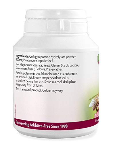 High Strength Collagen 400mg 90 Capsules, 3 Months Supply, Premium Hydrolysed Porcine Powder Health Leads ...Working With NatureAu supplements