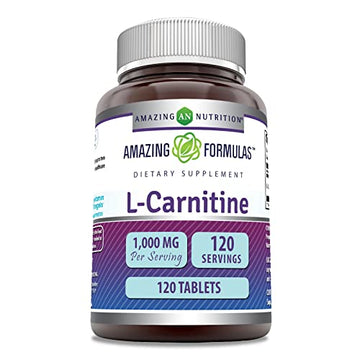 Amazing Formulas L-Carnitine Fumarate 1000Mg 120 Tablets Supplement | Amino Acid Amazing NutritionUS supplements