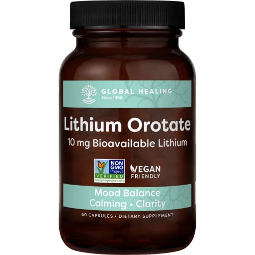 Global Healing Lithium Orotate Brain Health Supplement - Supports Mood Global Healing CenterUS supplements