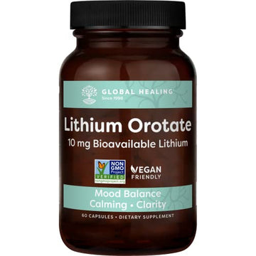 Global Healing Lithium Orotate Brain Health Supplement - Supports Mood Global Healing CenterAu supplements