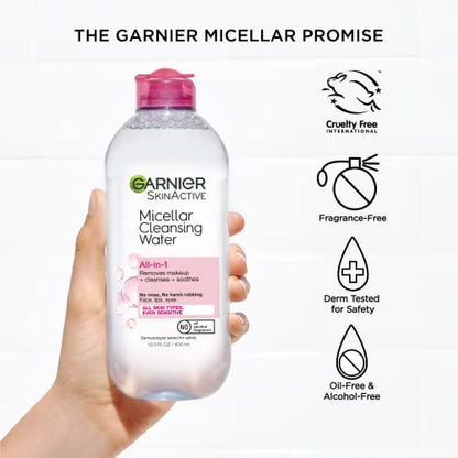 Garnier SkinActive Micellar Water for All Skin Types, Facial Cleanser & Makeup Remover GarnierUS supplements