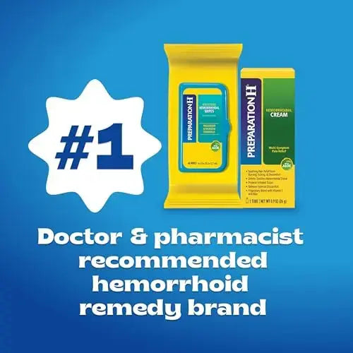 Preparation H Hemorrhoid Flushable Wipes with Witch Hazel for Skin Irritation Relief - 48 Count (Pack of 4) Preparation HAu supplements