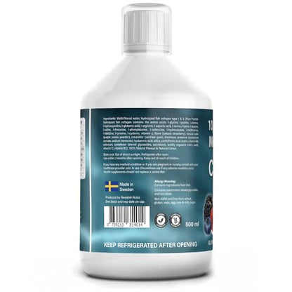 Marine Collagen 2.2 Liquid 10000mg Sugar Free Ready to Drink Berry Flavour, Hyaluronic Acid, Pure Peptide, Vitamin B5, B6, B7, C, D3 Best4GroupUS supplements