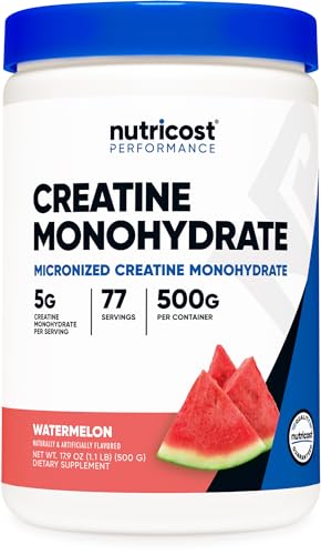 Nutricost Creatine Monohydrate Powder (Watermelon, 500 Gram) - Micronized Creatine NutricostUS supplements