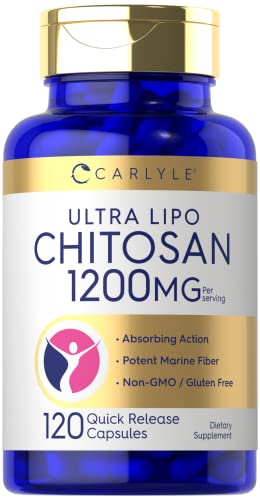 Carlyle Chitosan Supplement 1200mg | 120 Quick Release Capsules | Non-GMO CarlyleUS supplements
