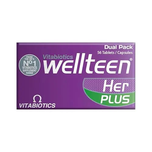 Vitabiotics Wellteen Her Plus Omega-3 - Advanced Nutritional Support for Teenagers and Young Women Ages 13-19 WellteenAu supplements