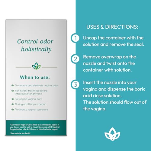 pH-D Feminine Health - Instant Odor Rinse with Boric Acid for Vaginal Odor - Vegan, Paraben-Free pH-D Feminine Health SupportAu supplements