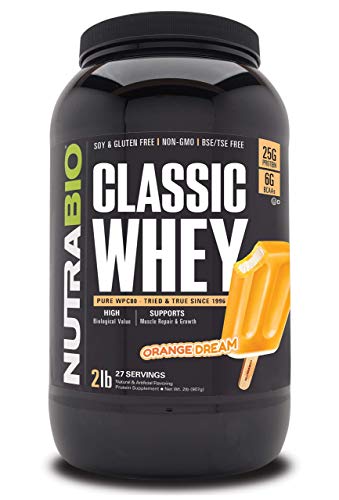 NutraBio Classic Whey Protein Powder- 25G of Protein Per Scoop - Full-Spectrum Amino NutraBioUS supplements