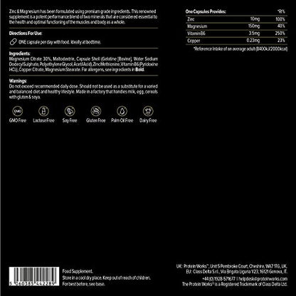 Protein Works - Zinc & Magnesium Supplement Tablets |Added Vitamin B6 | Combats Tiredness & Fatigue Protein WorksUS supplements