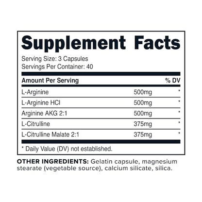 Primaforce Nitric Oxide Booster (2,250mg, 120 Capsules) - 40 Servings of Our High Potency PrimaforceUS supplements