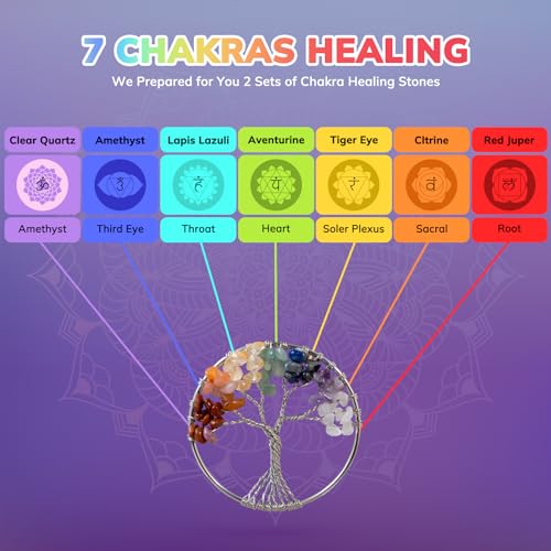 WVIOUOPU Healing Crystals and Chakra Stones Set - 13 Pcs Real Raw Healing Chakra Stones WVIOUOPUAu supplements