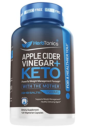 Herbtonics Apple Cider Vinegar Capsules Plus Keto BHB | Fat Burner & Weight Loss HerbtonicsUS supplements