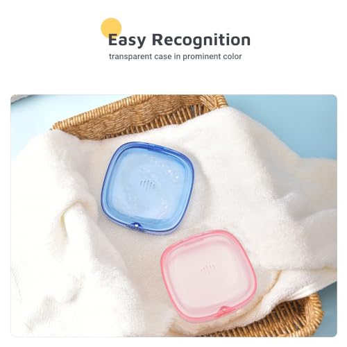 Slim Transparent Aligner Case with Magnetic Closure, Small Compact Retainer Holder Fits MaobuliAu supplements