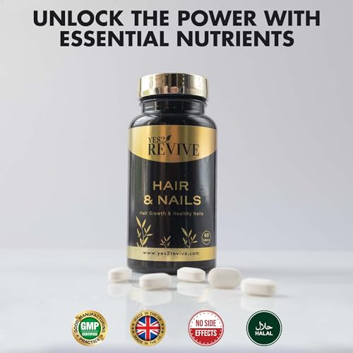 YES2 REVIVE Hair Nails Growth - Includes Marine Collagen, Ascorbic Acid, MSM & Vitamin C for Men and Women Skin, Longer, Strength, Thicker YES2 REVIVEAu supplements
