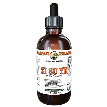 HawaiiPharm Zi Su Ye Alcohol-Free Liquid Extract, Zi Su Ye (Perilla Frutescens) Dried Leaf HawaiiPharmUS supplements