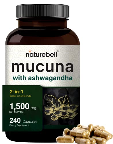 Mucuna Pruriens Capsules, Triple Strength 1500mg Per Serving, 2 in 1 Formula NatureBellUS supplements