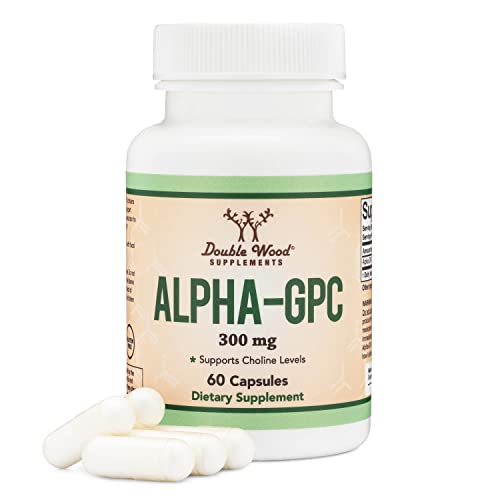 Alpha GPC Choline 600mg Capsules - Brain Support Supplement for Focus, Memory Double Wood SupplementsUS supplements