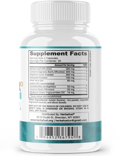 Herbafuel Colon Cleanse - Supports Detox, Gut Health, & Bloating Relief - Contains Herbs HerbafuelAu supplements