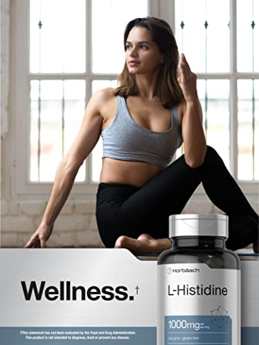 Horbaach L-Histidine 1000mg 90 Capsules | Non-GMO and Gluten Free | Pharmaceutical HorbäachUS supplements