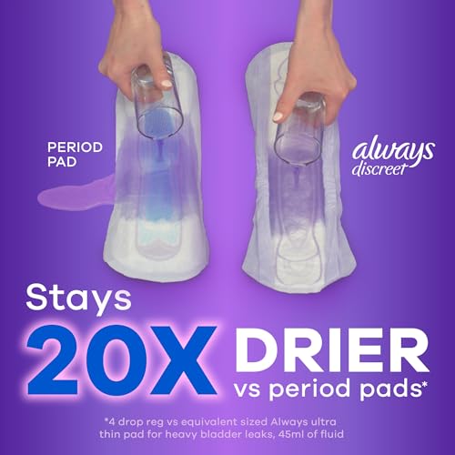 Always Discreet Adult Moderate Long Incontinence Pads, Up to 100% Leak-Free Protection, 54 Count Always DiscreetAu supplements