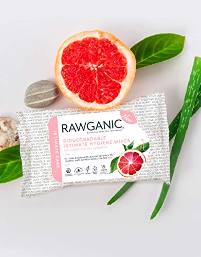 RAWGANIC Gentle Organic Intimate Hygiene Feminine Wipes, Hypoallergenic, Alcohol Free RawganicAu supplements