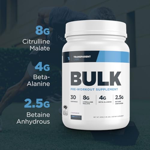 Transparent Labs Bulk Pre Workout Powder - Naturally Sweetened Advanced Pre-Workout Transparent LabsAu supplements