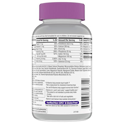 Centrum Silver Women's Multivitamin for Women 50 Plus, Multivitamin/Multimineral Supplement with Vitamin D3, B Vitamins, Non-GMO Ingredients CentrumUS supplements