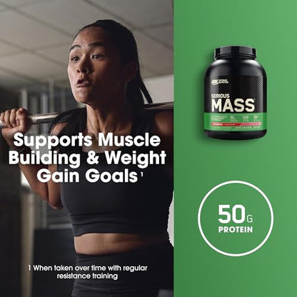 Optimum Nutrition Serious Mass, Weight Gainer Protein Powder with Immune Support Optimum NutritionUS supplements