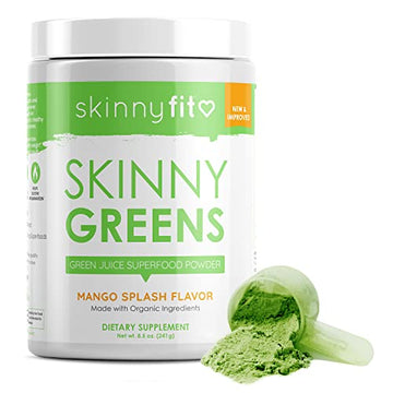 SkinnyFit Mango Splash Skinny Greens, Green Juice Superfood Powder, Natural Energy SkinnyFitUS supplements