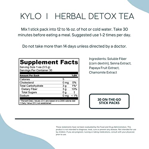 KYLO Instant Herbal Detox Tea - Support for Weight Management (30 Single-Serve Sticks) KYLOUS supplements