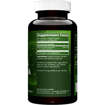 MRM Matcha Green Tea Capsules 60 Servings MRMUS supplements