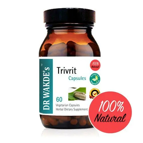 DR WAKDE'S Trivrit Capsules (Nishottar, 60 Veg Caps, Plant-Based Supplement, Ayurvedic Herb, All Natural, Vegan) DR WAKDE'sAu supplements