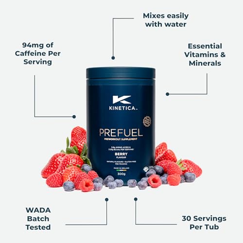 Kinetica PreFuel, Pre Workout, 5.9g Amino Acids & 2.3g BCAA's per Serving, 30 Servings KineticaUS supplements