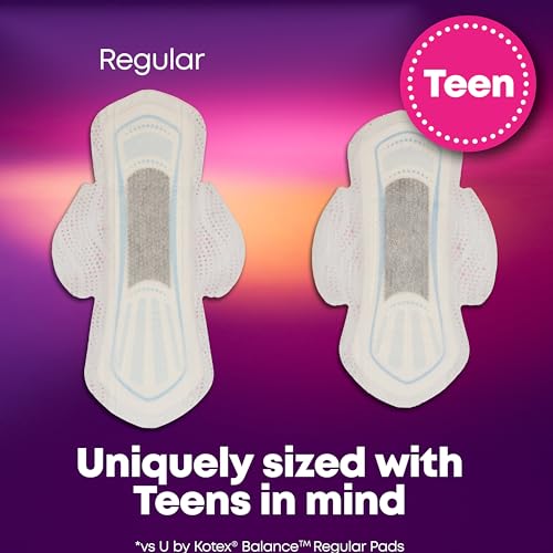 U by Kotex Balance Sized for Teens Ultra Thin Overnight Pads with Wings, 24 Count (Packaging May Vary) U by KotexAu supplements