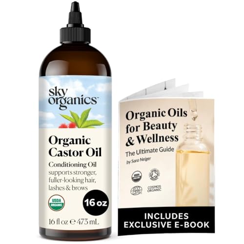 Sky Organics Organic Castor Oil (16 oz) USDA Certified Organic, 100% Pure, Cold Pressed Sky OrganicsAu supplements