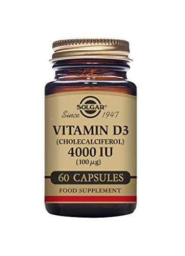 Solgar Vitamin D3 4000 IU (100 µg) Vegetable Capsules - Pack of 60 - Cholecalciferol SOLGARUS supplements