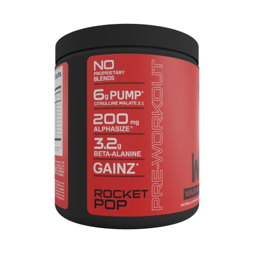 Bucked Up - Woke - HIGH STIM Pre Workout - Best Tasting - Focus Nootropic, Pump, Strength and Growth, 30 Servings (Rocket Pop) Bucked UpAu supplements