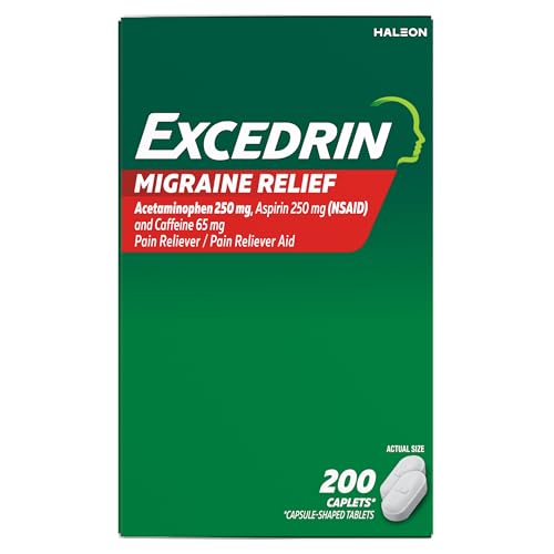 Excedrin Migraine Relief Caplets to Alleviate Migraine Symptoms - 200 Count ExcedrinAu supplements