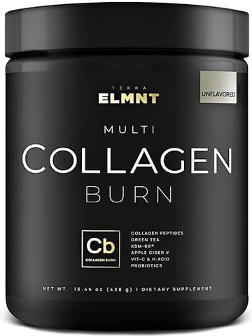 Super Collagen Burn - Premium Multi Collagen for Women w. ACV, Hyaluronic Acid, KSM66 TERRA ELMNTUS supplements