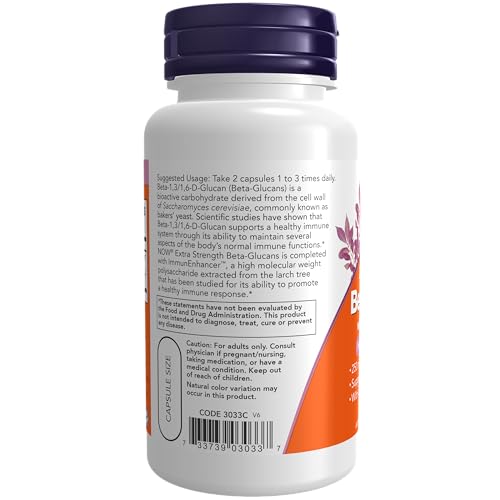 NOW Supplements, Beta-Glucans with ImmunEnhancer with Larch Arabinogalactan NOWUS supplements