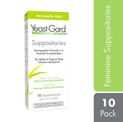 YeastGard Advanced Homeopathic Yeast Infection Vaginal Suppositories - 10 count Box Yeast-GardAu supplements