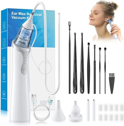 Ear Vacuum Wax Remover, Ear Wax Removal with 8 Pcs Ear Pick, Ear Wax GirugUS supplements