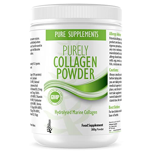 Collagen Powder Marine Supplement | Hydrolyzed Protein peptides with Hyaluronic Acid Vitamin C Biotin etc for Women Men Pure Food SupplementsAu supplements