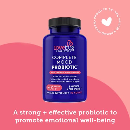 Lovebug Complete Mood Probiotic | 10 Clinically Studied Probiotic Strains & Patented lovebug PROBIOTICSAu supplements