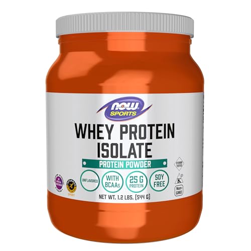 NOW Sports Nutrition, Whey Protein Isolate, 25 g With BCAAs, Unflavored Powder NOWUS supplements